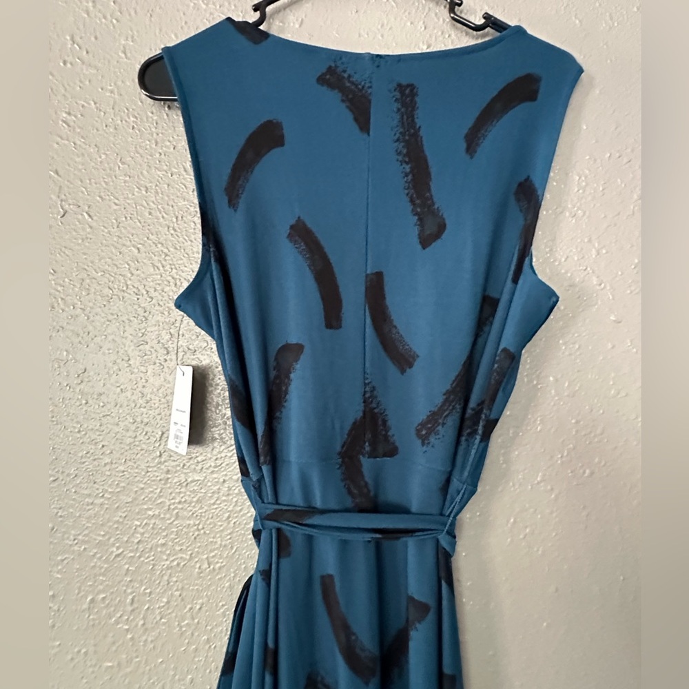 Apt. 9 Women's Large Blue and Black Casual Dress with Tie Waist - Long Length"? - Picture 8 of 8